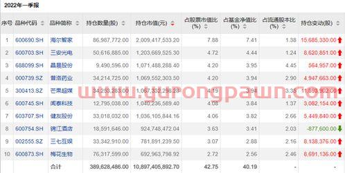基金经理最新重仓股票排名（基金经理最新重仓股票排名前十）