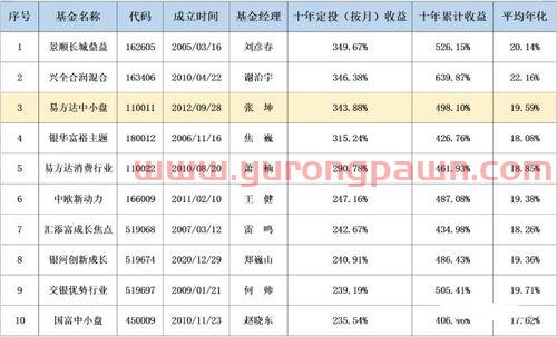 十年定投计划买什么基金好（十年定投收益）